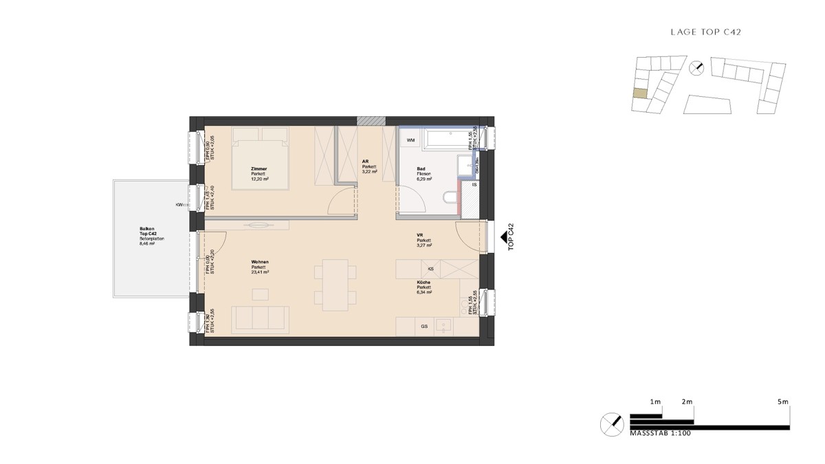 Ideal fr Anleger: Provisionsfrei - Ihr grner Lifestyle in toller Lage / 2-Zimmer Wohnung /  / 4030 Linz / Bild 2