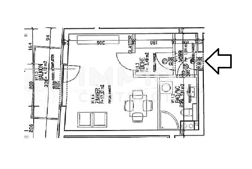 Zentrale SINGLE-Wohnung mit Balkon in Innenhoflage - Obere Bahnstra�e 53 - Top 11 /  / 8010&nbsp;Graz / Bild 7