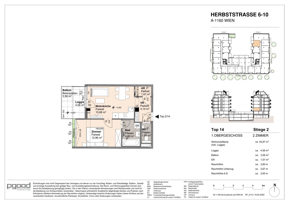 Hochwertige 2 Zimmer Wohnung! Neubau! Erstbezug! Perfekt fr Anleger geeignet! /  / 1160 Wien / Bild 1