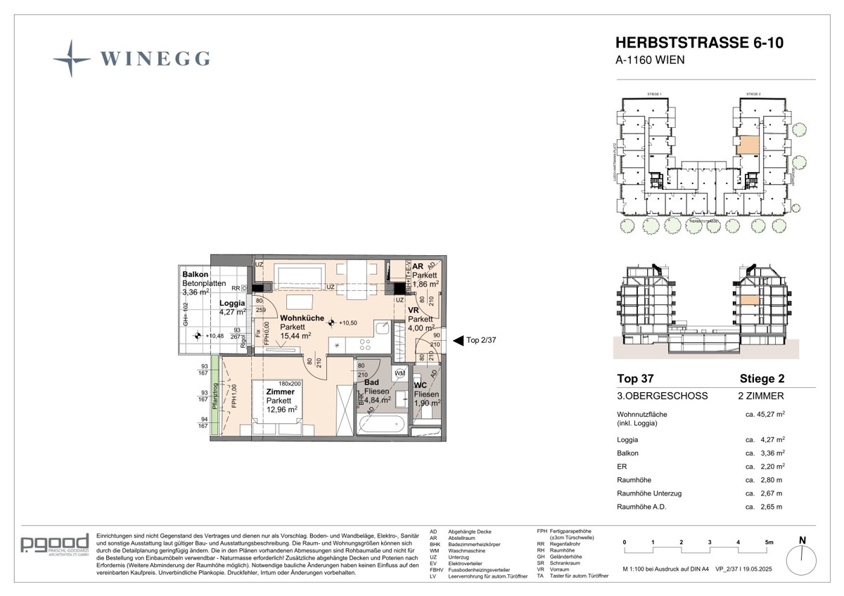 WOHNEN AM PARK - Urban & Grn - Schne 2 Zimmer Wohnung mit Blick in den Innenhof /  / 1160 Wien / Bild 7