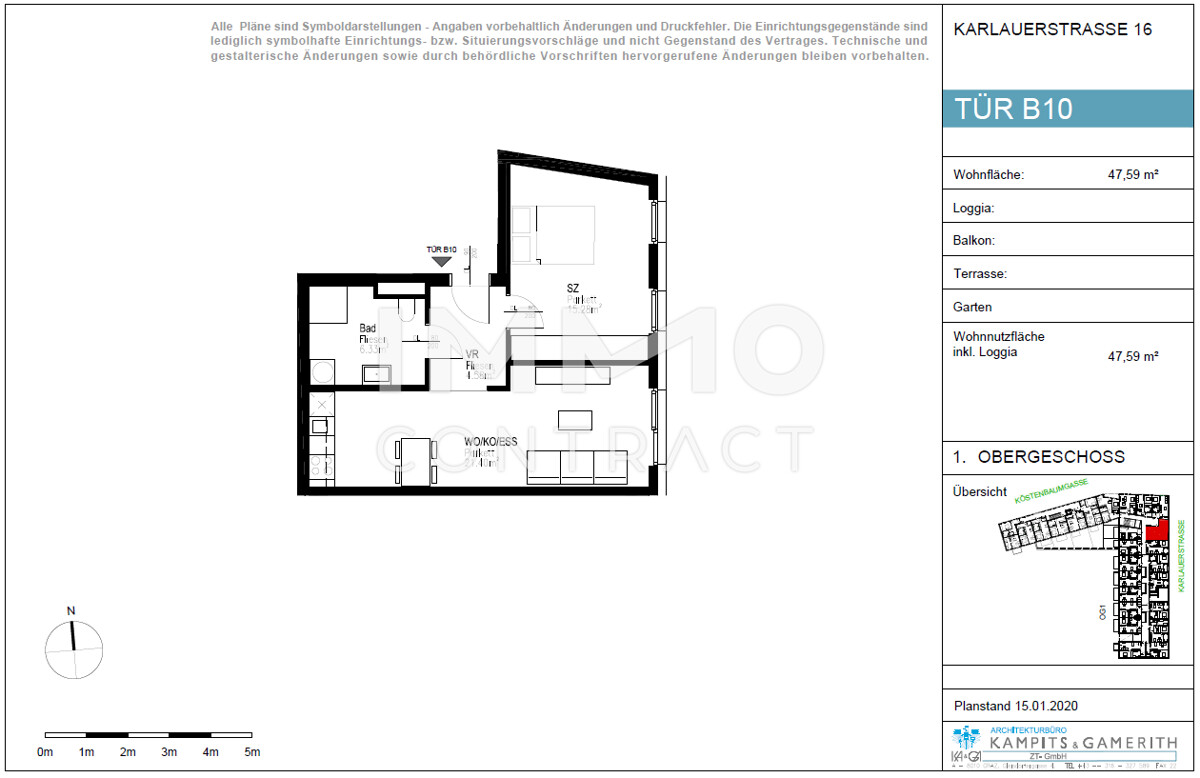 CITY SUITES GRAZ:  2 Zimmer-Wohnung in zentraler Lage - Karlauerstrae 16 - Top B 10 /  / 8020 Graz / Bild 7