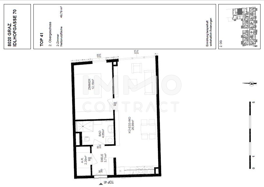 Gefrderte - ERSTBEZUGSWOHNUNG:  Helle u. moderne 2 Zimmer Wohnung in zentraler Lage - Idlhofgasse 70 - Top 41 /  / 8020 Graz / Bild 9