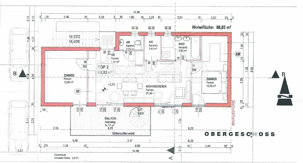 Wohnen nahe der Alten Donau auf Eigengrund! Exklusive 3-Zimmer-Wohnung mit ca. 65?m Dachterrasse /  / 1220 Wien / Bild 3