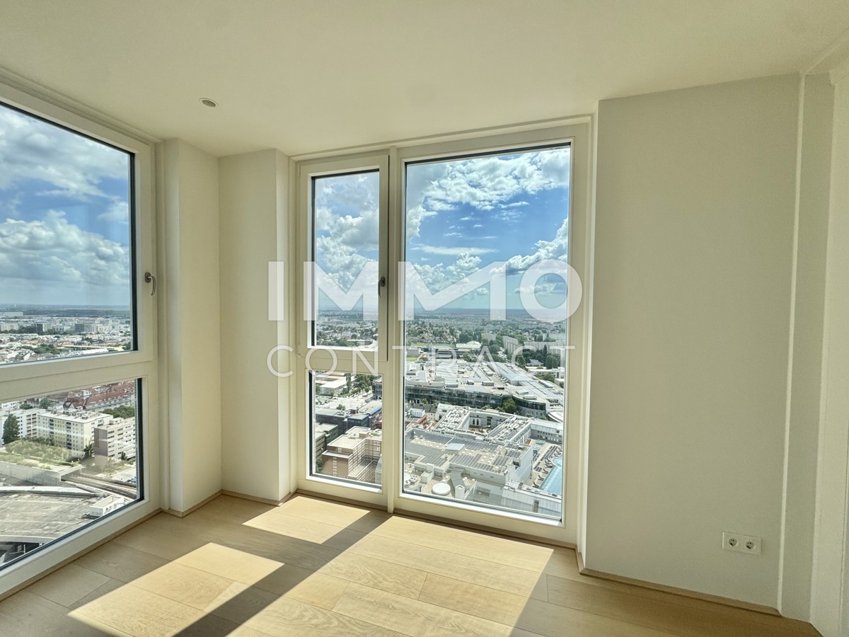 Exklusives Wohnen mit Weitblick! Pool am Dach, Fitness und Sauna inklusive! 3 Zimmer Erstbezug! /  / 1220 Wien / Bild 1