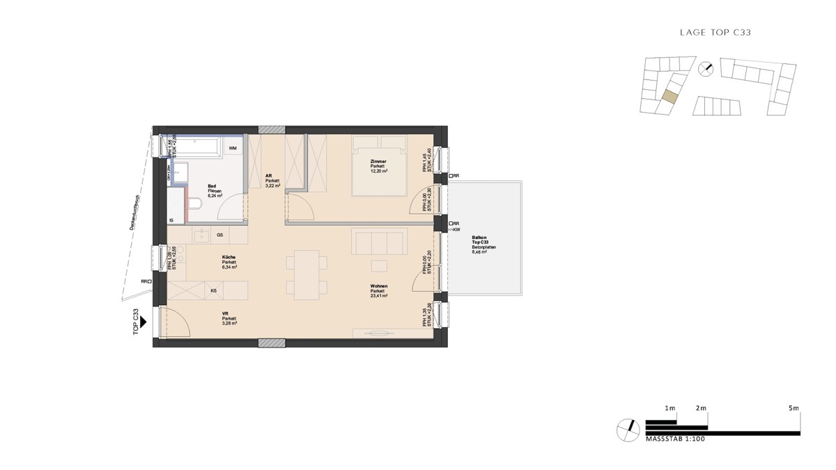 Ruhige 2-Zimmer Wohnung in guter Wohnlage - provisionsfreier Erstbezug! /  / 4030 Linz / Bild 1