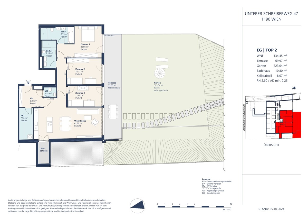 Luxus in den Weinbergen! Exklusive Erstbezug Gartenwohnung mit privatem Pool und Poolhaus! / / 1190 Wien / Bild 7
