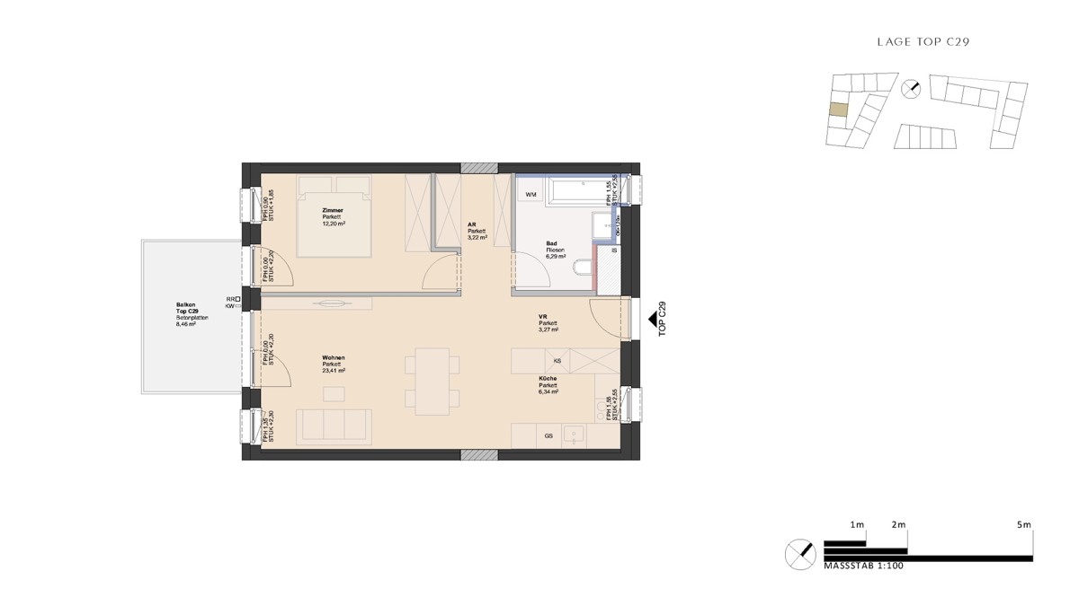Urbane 2-Zimmer Wohnung Nhe der Traunauen - provisionsfrei! /  / 4030 Linz / Bild 1