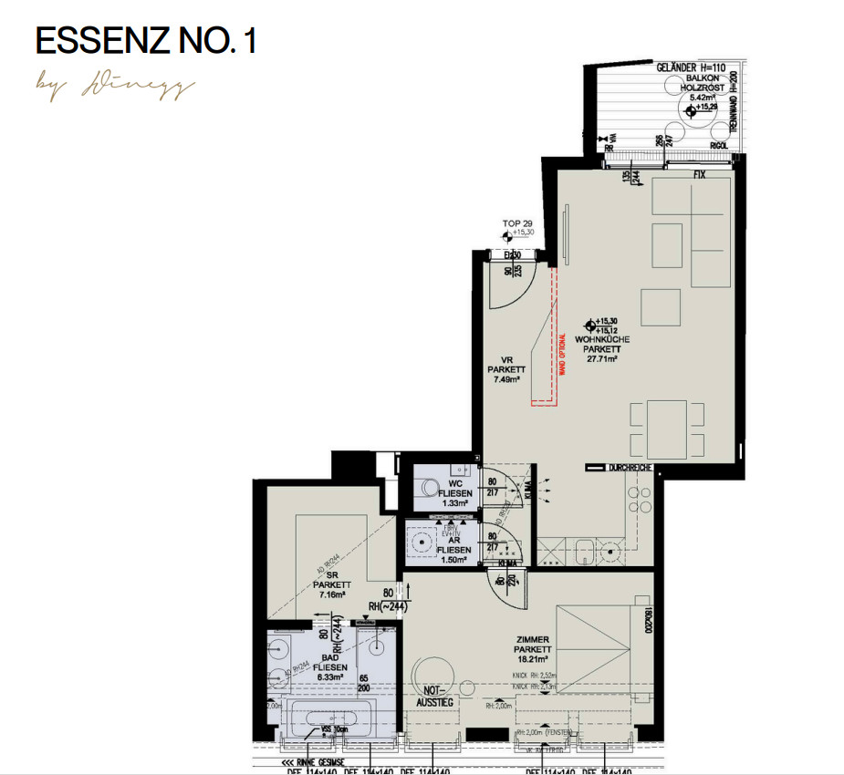 GROSSZGIGE 2-ZIMMER-WOHNUNG MIT
BALKON /  / 1040 Wien / Bild 0