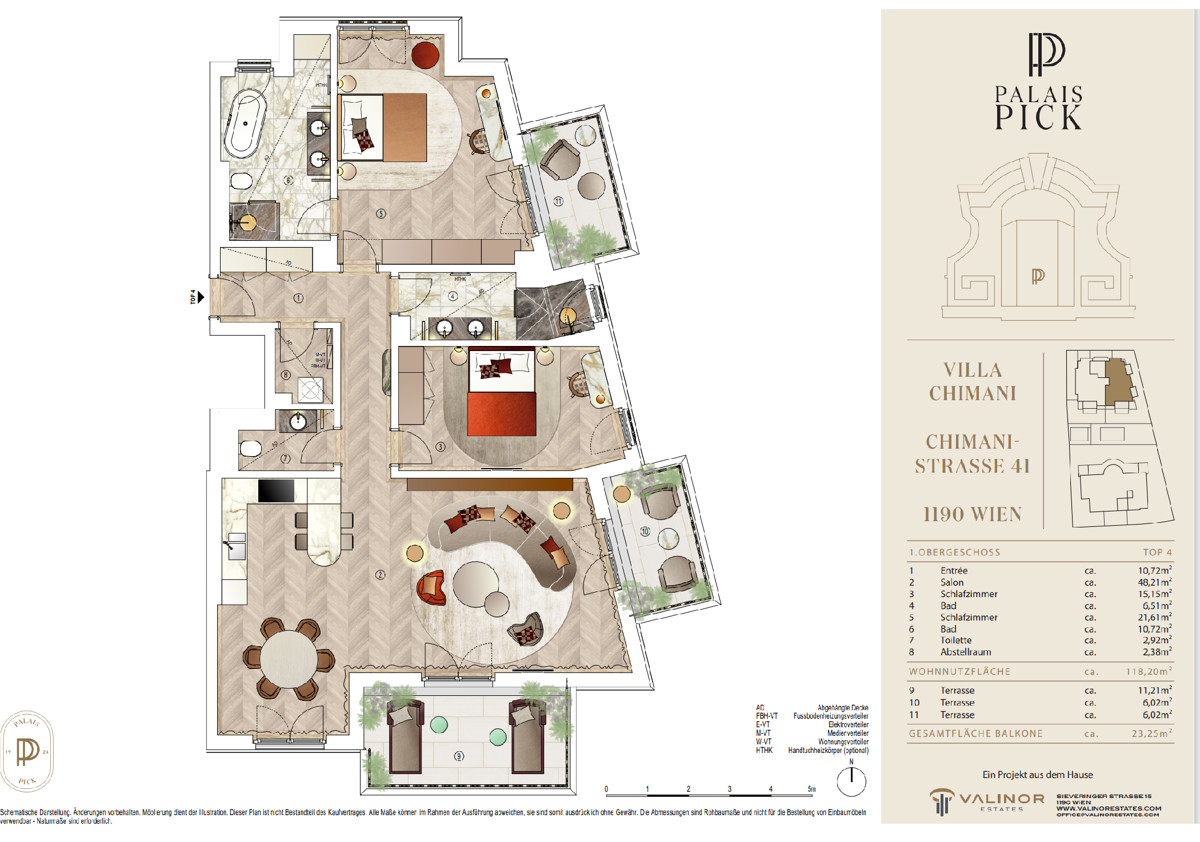 Luxurises Wohnerlebnis - Terrassen, Pool und Stil vereint: Palais & Villa - Ein Wohnjuwel der Extraklasse: /  / 1190 Wien / Bild 1