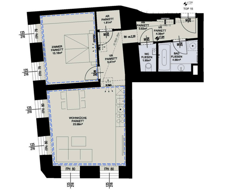 2-Zimmer-Wohnung ? ideal zum Wohlfhlen. ERSTBEZUG /  / 1050 Wien / Bild 6