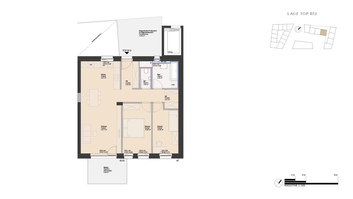 Einzigartiger Wohnstil - 3-Zimmer Wohnung - leistbar & provisionsfrei! /  / 4030 Linz / Bild 1