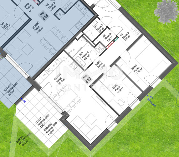 Traumhafte 3-Zi Gartenwohnung in den STADTTERRASSEN PEUERBACH - provisionsfrei!  ** JETZT FRHKUFER-RABATT!** /  / 4722 Peuerbach / Bild 2