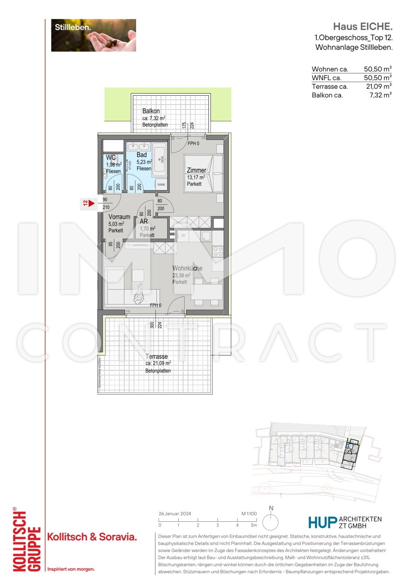 PROVISIONSFREI: 2 Zimmer-Wohnung mit groer Terrasse und extra Balkon /  / 2391 Kaltenleutgeben / Bild 6