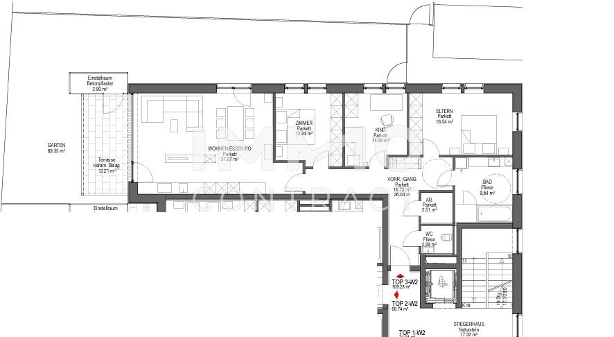 Mehr Als Wohnen ENTFALTEN SIE IHRE WOHNTRUME Wohnung WB 2 Top 3 104,46 m mit Terrasse u. Garten /  / 3251 Purgstall an der Erlauf / Bild 8