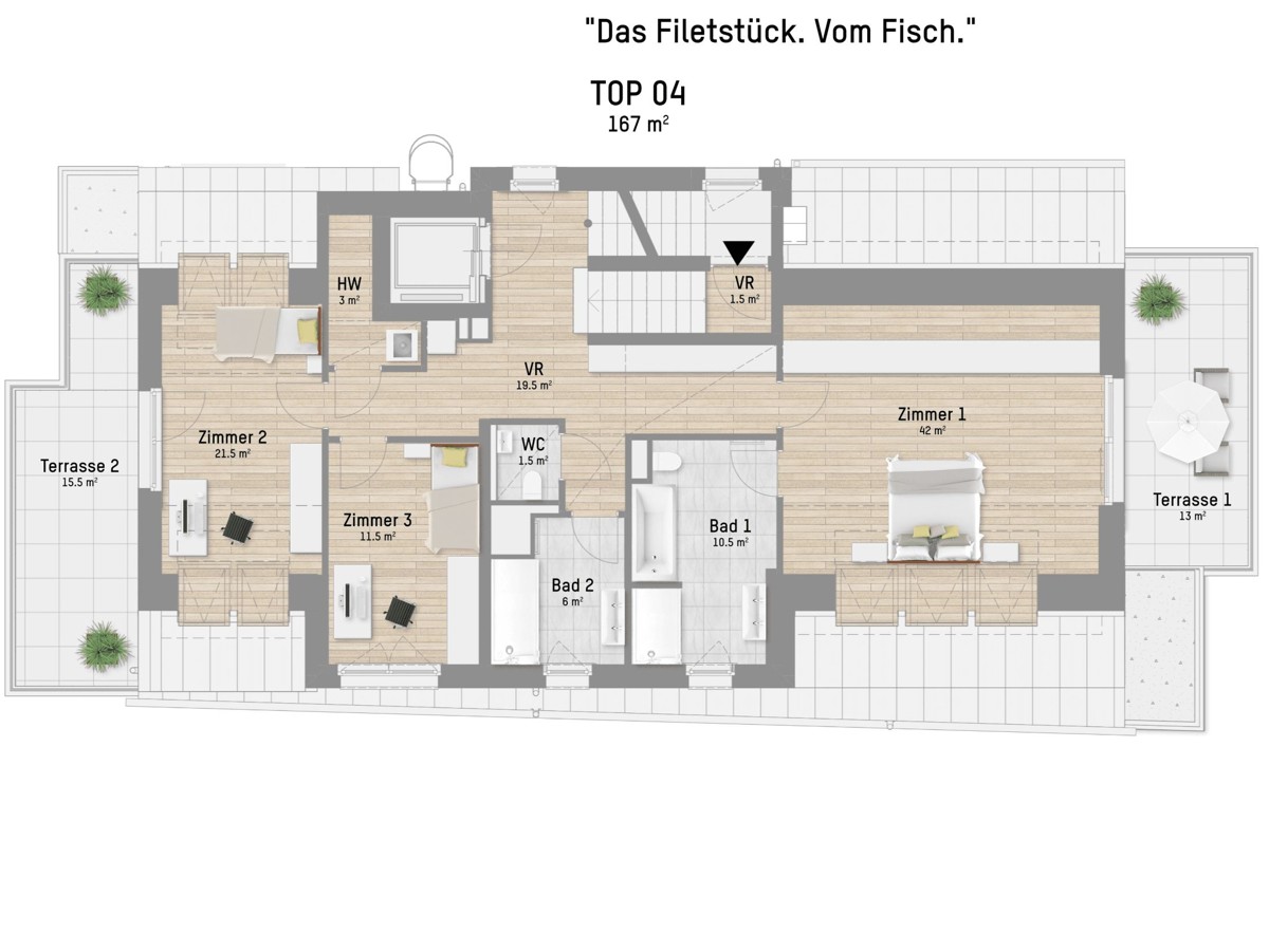 U1 Alte Donau! Eigengrund - Exklusive 4-Zimmer-Wohnung mit Wasserblick ? Erstbezug" /  / 1220 Wien, Donaustadt / Wien 22., D / Bild 14