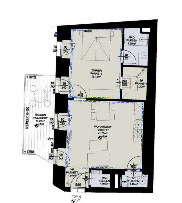 Wohnen mit Balkon ? lichtdurchflutete 2-Zimmer-Wohnung_ Erstbezug /  / 1004 Wien / Bild 1