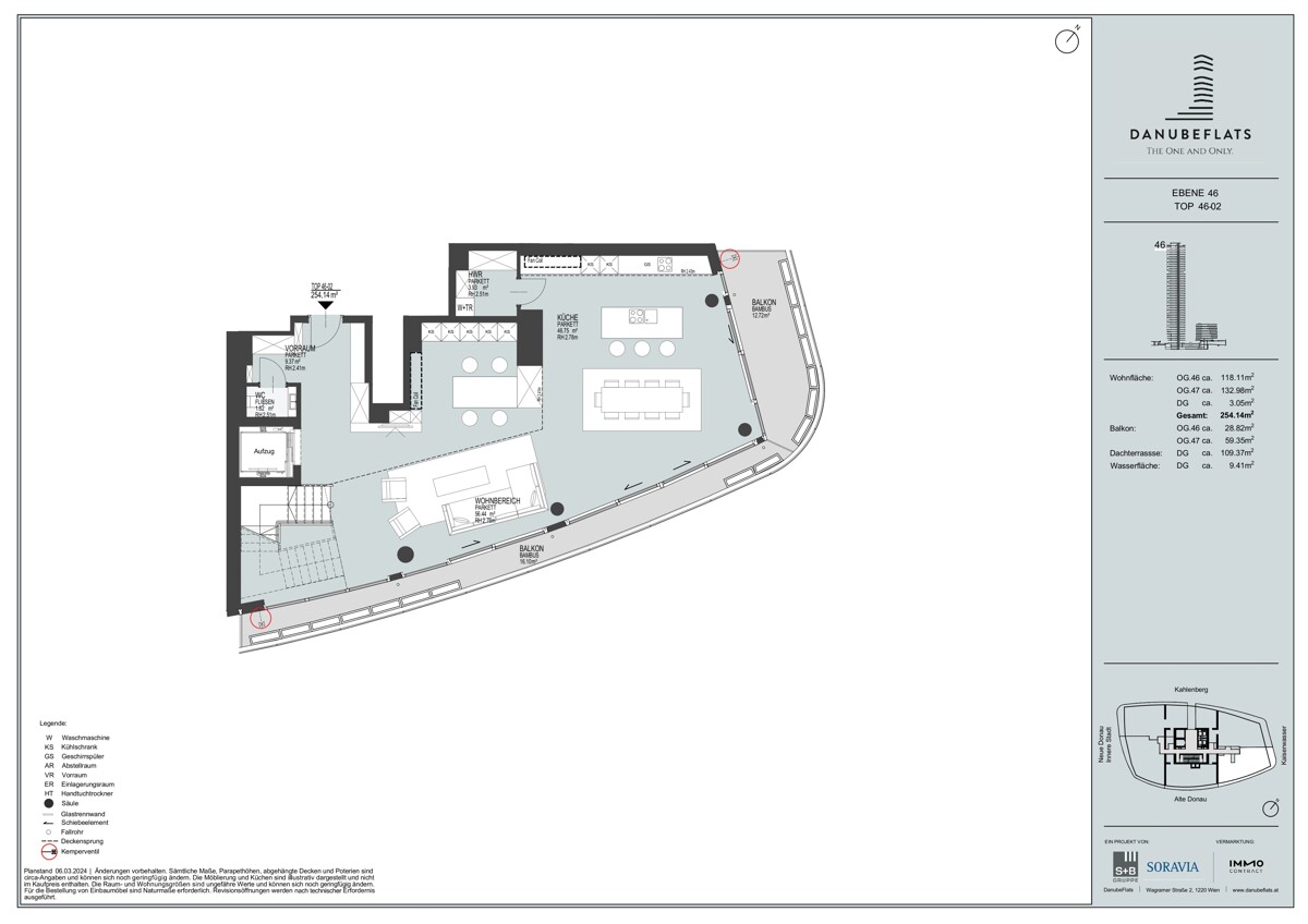 NEW: Penthouse mit Rundumblick im h�chsten Wohngeb�ude �sterreichs mit Doorman, Spa-Bereich, Pool .. /  / 1220&nbsp;Wien / Bild 1