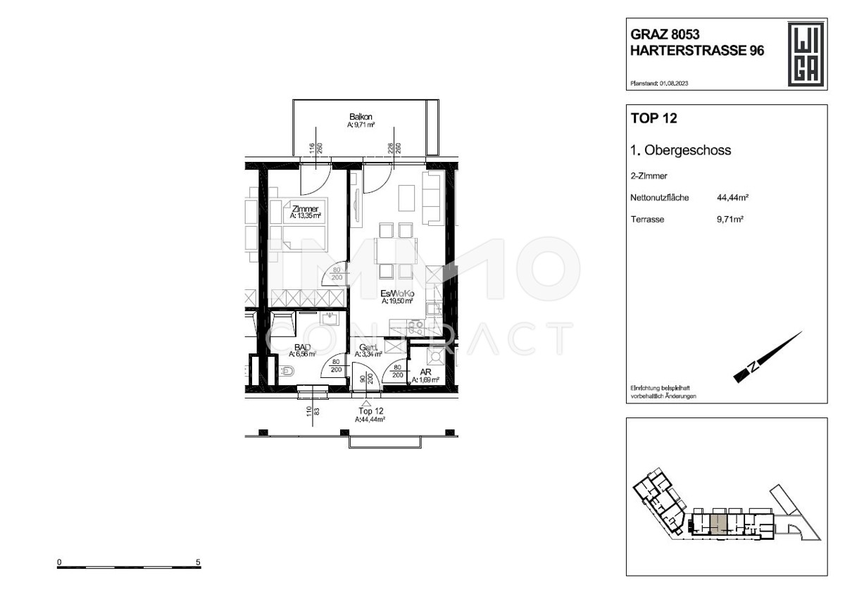 SINGLE-HIT: 2 Zimmer Wohnung mit Balkon  - Harter Strae 96 - Top 012 /  / 8053 Graz / Bild 0