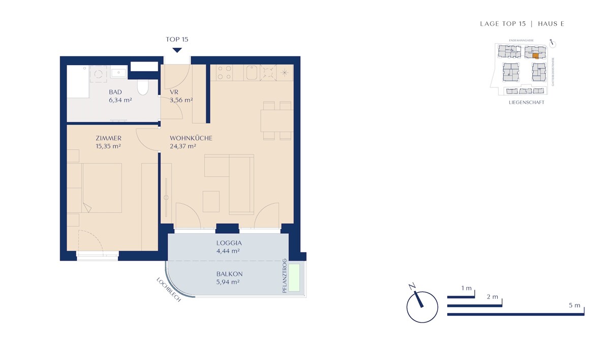 City Green beim Rosenhgel: Mgliche Zusammenlegung! 5 Zimmer! Provisionsfrei! /  / 1230 Wien / Bild 2