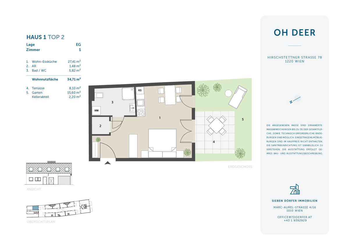 3% Herbstaktion: 1-Zimmer-Gartenwohnung mit Terrasse in Ruhelage /  / 1220 Wien / Bild 4