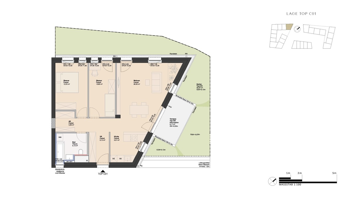Architektonisches Highlight - 3 Zimmer Wohnung mit  Garten - provisionsfrei! /  / 4030 Linz / Bild 1