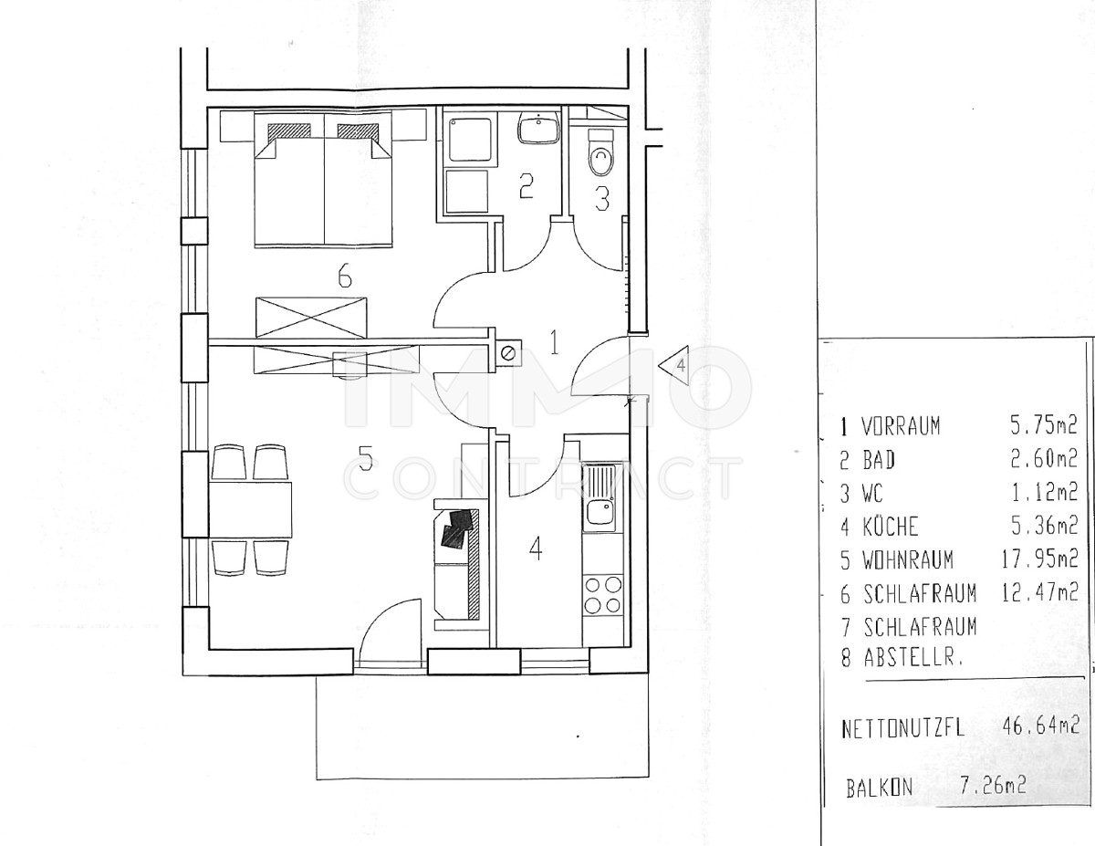 Zentrale und freundliche 2 Zimmer-Wohnung mit Balkon - Marktgasse 11 Top 04 /  / 8010 Graz / Bild 8