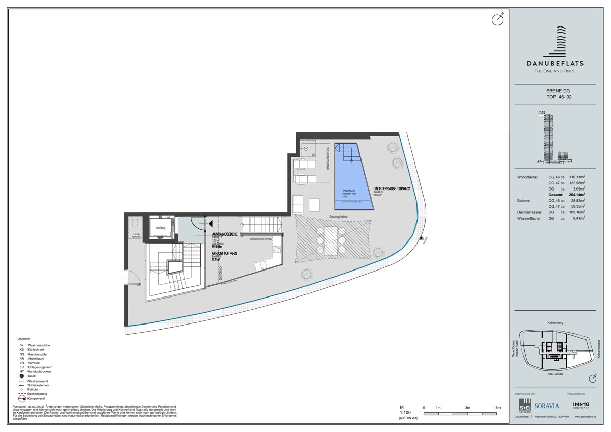 NEW: Penthouse mit Rundumblick im h�chsten Wohngeb�ude �sterreichs mit Doorman, Spa-Bereich, Pool .. /  / 1220&nbsp;Wien / Bild 3