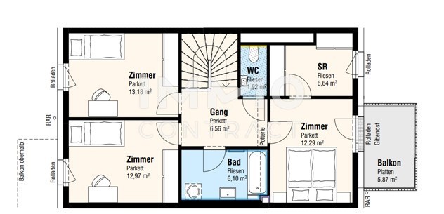 ERSTBEZUG Maissonette-Wohnung
groe Terrasse und Balkon /  / 2326 Lanzendorf / Bild 4