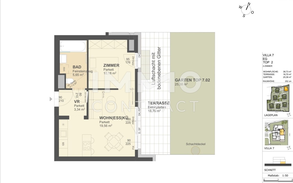 KREMSER WOHNDOMIZIL
39qm Garten-Apartment, O-Terrasse, Lift, Tiefgarage,
in beliebter Grnruhelage /  / 3500 Krems / Bild 1