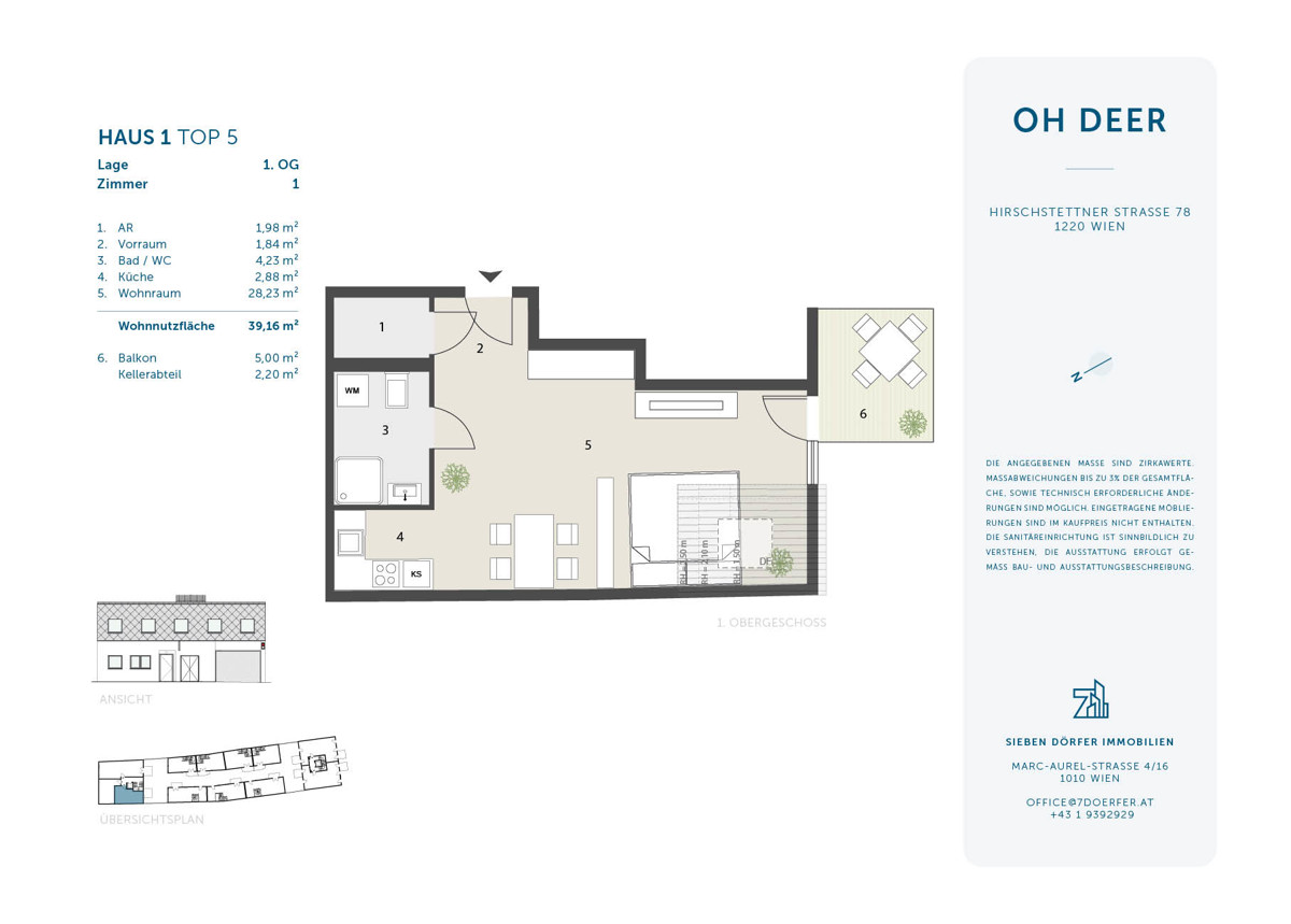 3% Aktion: 1,5 Zimmer Wohnung in Ruhelage mit bester Anbindung / / 1220 Wien / Bild 5