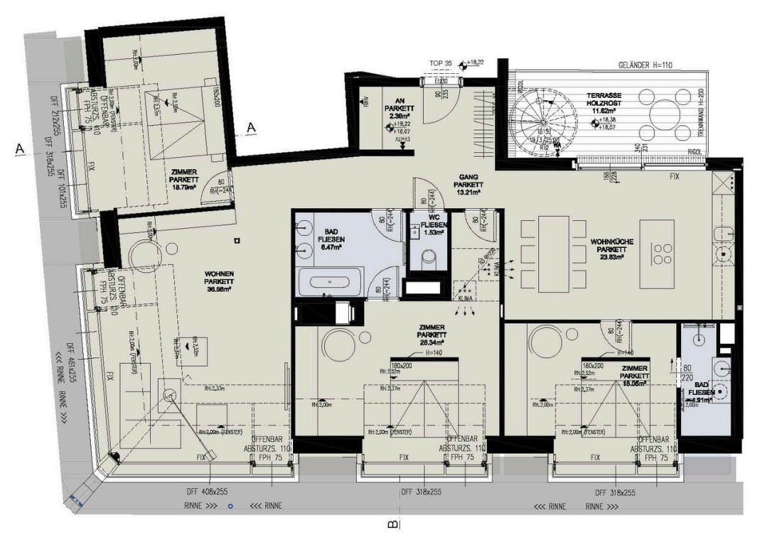 LUXURISE 4-ZIMMER-WOHNUNG MIT
DACHTERRASSE - beim Naschmarkt /  / 1040 Wien / Bild 6