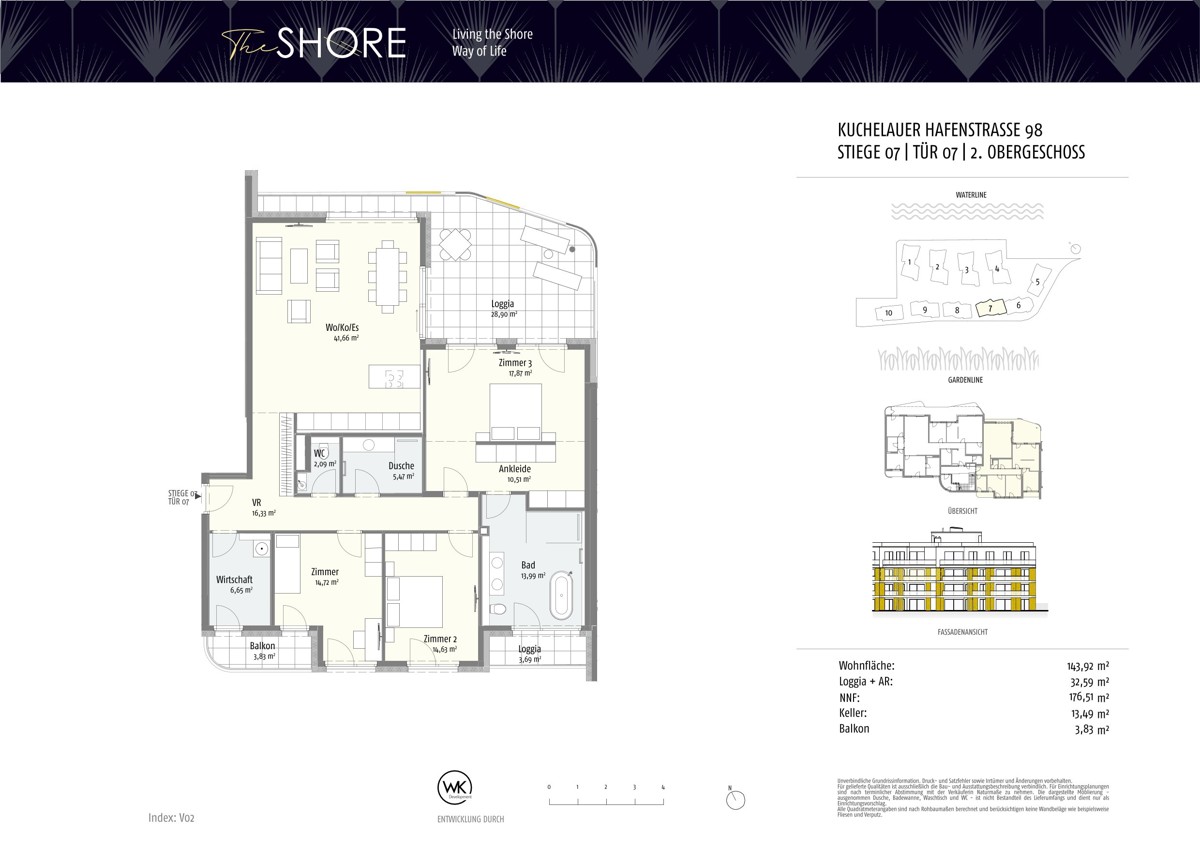 4 Zimmer direkt am Wasser! High Class Living - Concierge, Fitness, Spa-Bereich! /  / 1190 Wien, Dbling / Wien 19., Dbl / Bild 1