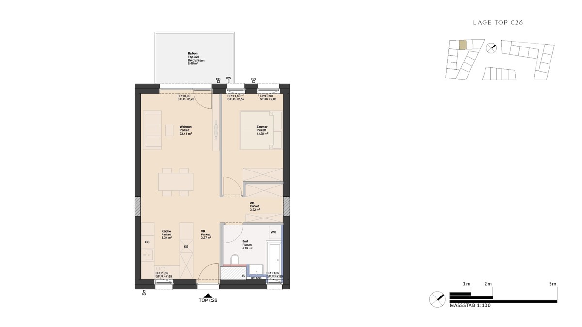 Provisionsfrei! - ideale 2-Zimmer Wohnung mit Balkon im Erstbezug /  / 4030 Linz / Bild 1
