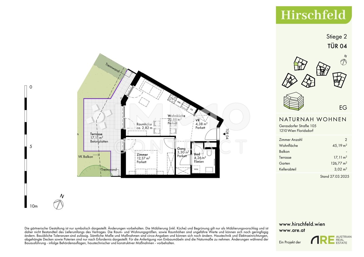126m2 Garten! Erstbezug und provisionsfrei: Preis jetzt sichner - Gerasdorfer Strae /  / 1210 Wien / Bild 4