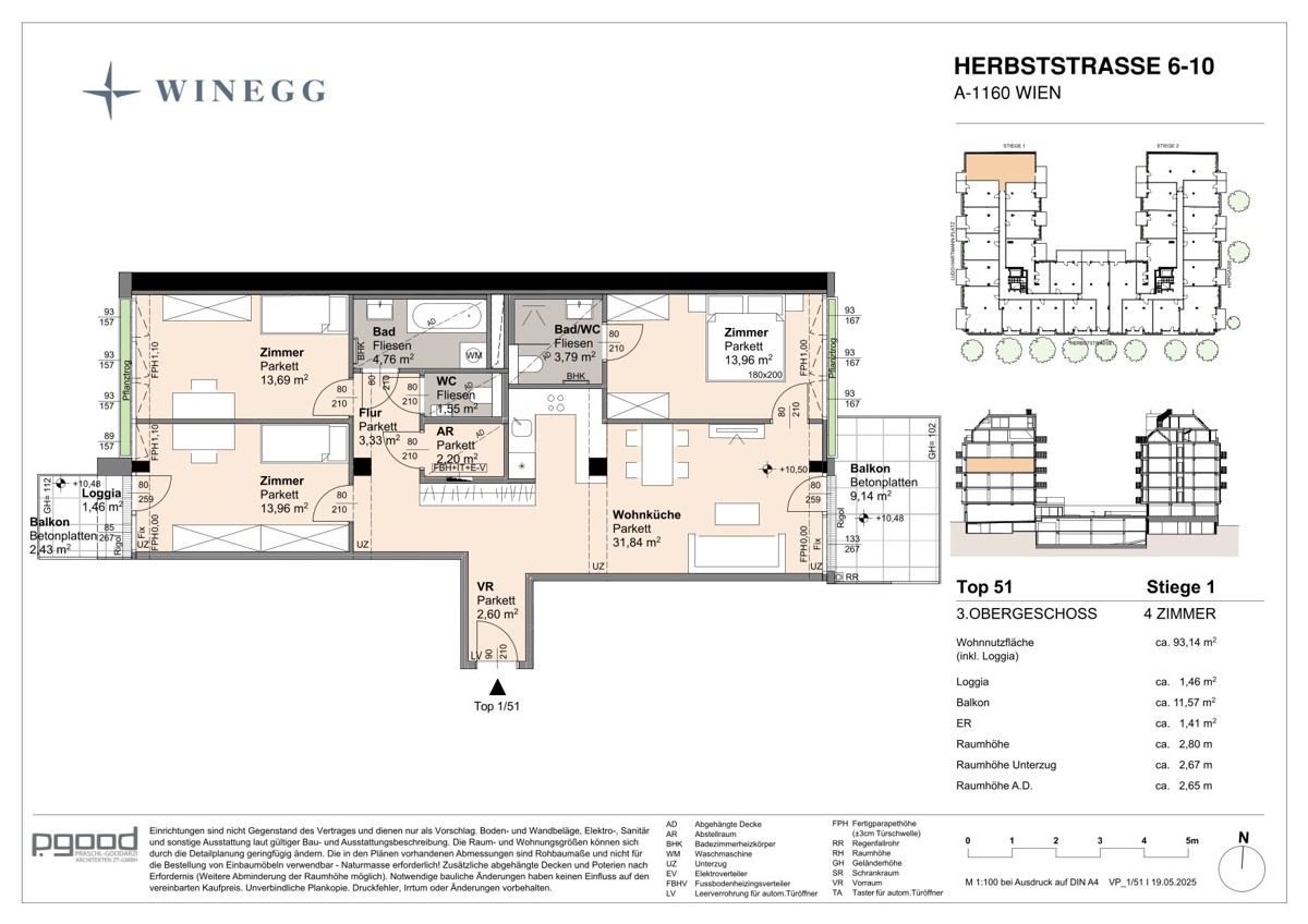NEU! Viel Platz & Licht: 4 Zimmer Wohnung mit zwei Freiflchen und zwei Bdern /  / 1160 Wien / Bild 1