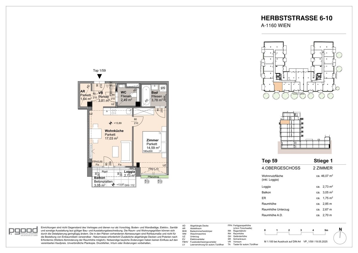 WOHNEN AM PARK - Urban & Grn - Investieren mit Weitblick! 2-Zimmer Neubau! Erstbezug! /  / 1160 Wien / Bild 3