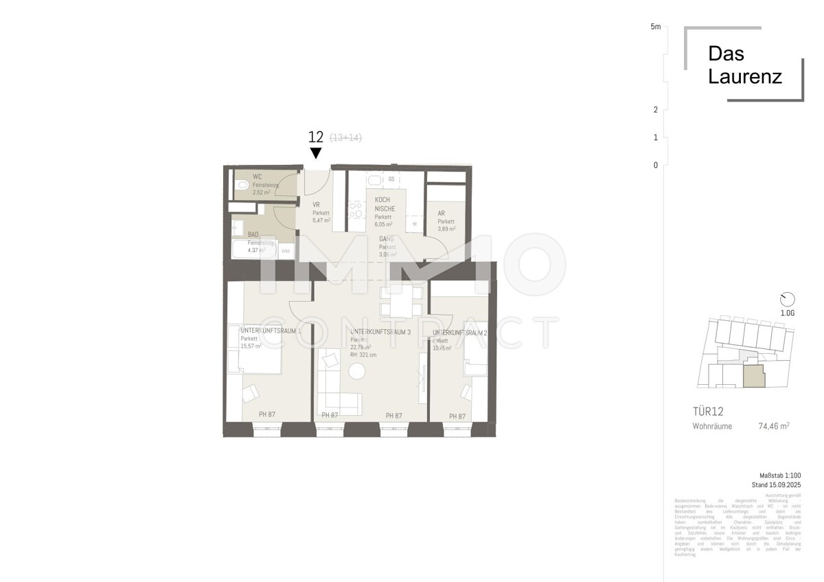 ANLEGERTRAUM KURZZEITVERMIETUNG WIDMUNG ! 3 Zimmerwohnung  - U3 - ERSTBEZUG n. Umbau /  / 1110 Wien / Bild 1