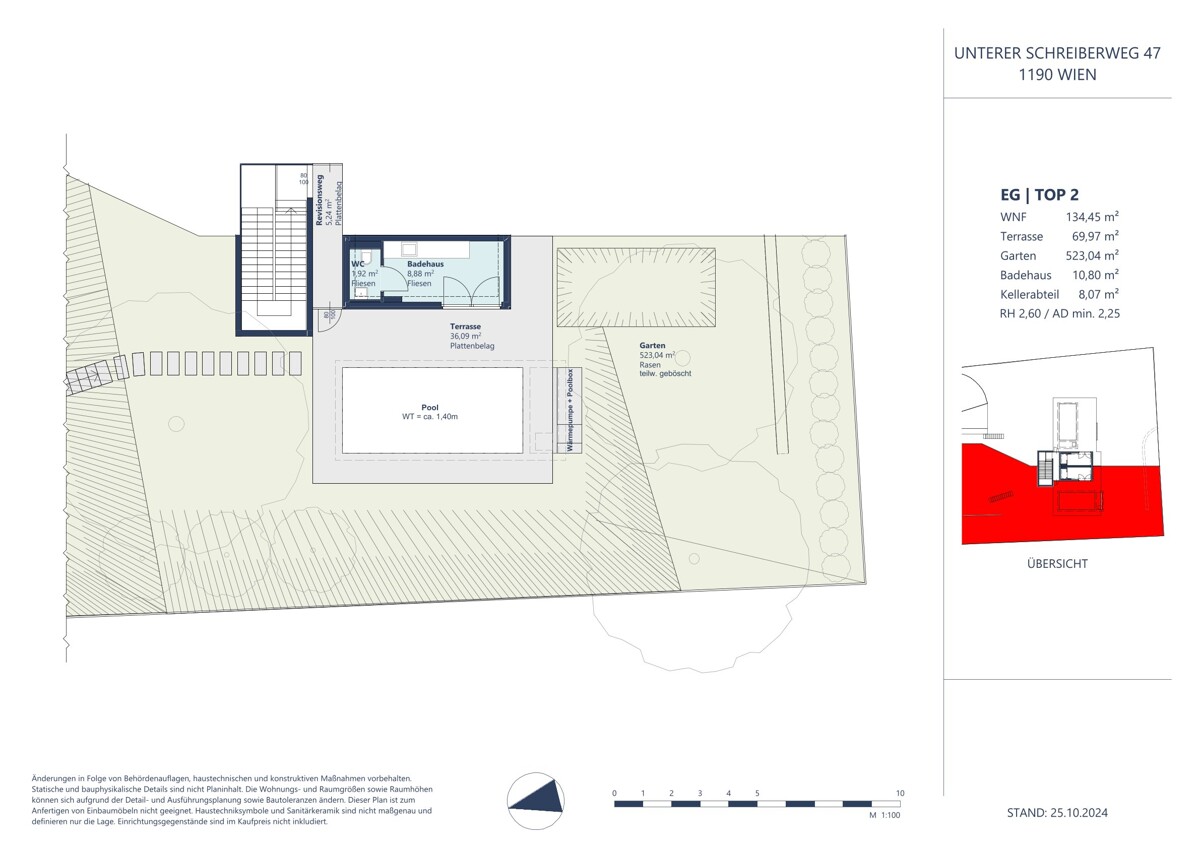 Luxus in den Weinbergen! Exklusive Erstbezug Gartenwohnung mit privatem Pool und Poolhaus! / / 1190 Wien / Bild 8