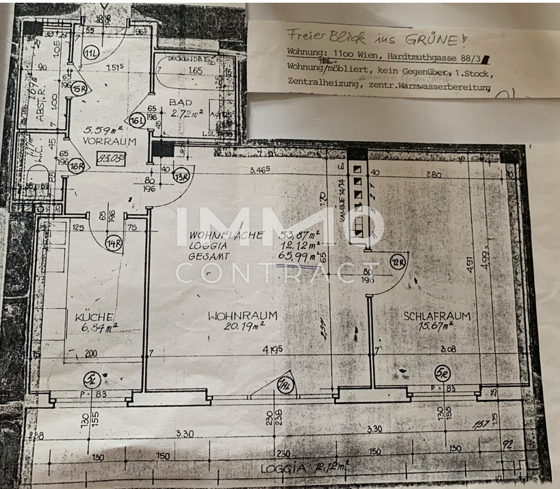 Erstbezug nach schner Renovierung. Sehr aparte 2-Zimmer- Wohnung mit 12m Loggia /  / 1100 Wien / Bild 2