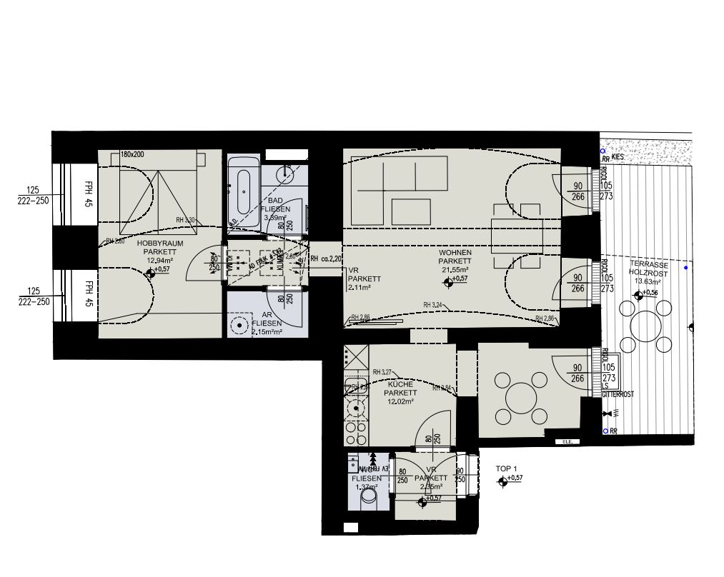 Perfekt fr Wohnen & Gewerbe: 2-Zimmer-Immobilie in Top-Lage, ERSTBEZUG /  / 1050 Wien / Bild 9