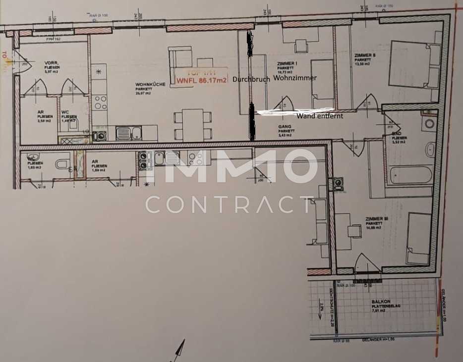 Moderne Wohnung mit Sdbalkon im Zentrum von Baden und doch ruhig - inkl. Tiefgarage /  / 2500 Baden / Bild 1