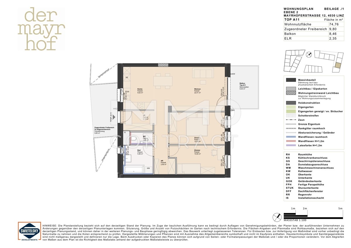 Leistbarer Wohntraum im Neubau - 3-Zimmer Wohnung provisionsfrei! /  / 4030 Linz / Bild 2