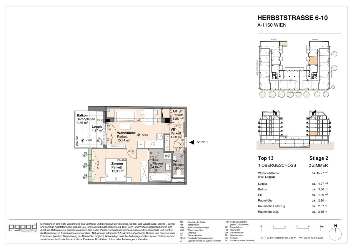 Raumwunder: 2 Zimmer mit sensationellem Grundriss - WOHNEN AM PARK - Urban & Grn /  / 1160 Wien / Bild 1