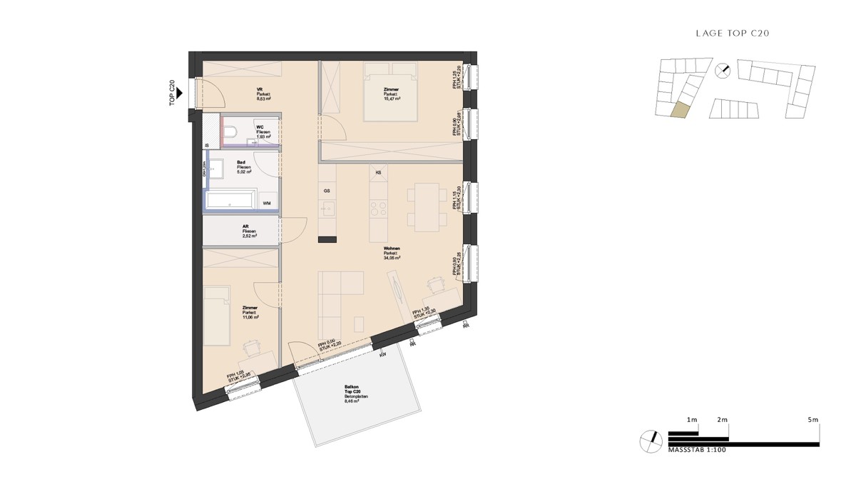 Einzigartiger Wohnstil - 3-Zimmer Wohnung - leistbar & provisionsfrei! /  / 4030 Linz / Bild 1