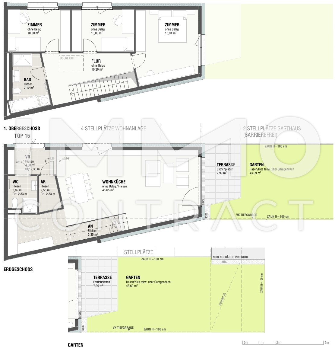 Erstbezug - Garten-Maisonette inklusive Stellplatz / / 2122 Ulrichskirchen / Bild 2