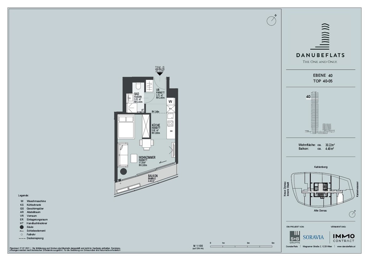 Leben im 40. Stock! Erstbezug Studio Apartment inkl. Doorman, Gym, Sauna, Pool, Bar, Eventlounge /  / 1220 Wien / Bild 17