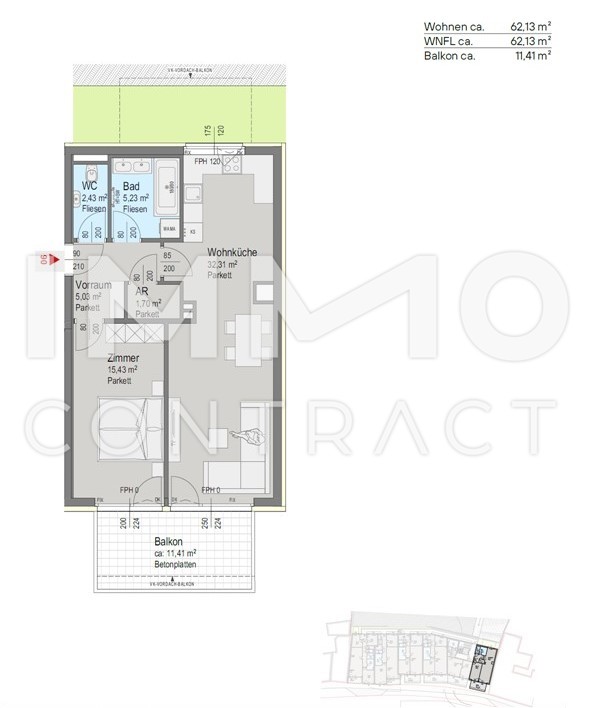 Wienerwaldblick
Neubauwohnung mit Balkon /  / 2391 Kaltenleutgeben / Bild 6