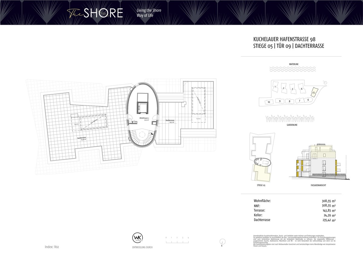 Penthouse der Extraklasse! Luxus pur direkt am Wasser mit 234m Dachterrasse! /  / 1190 Wien, Dbling / Wien 19., Dbl / Bild 12