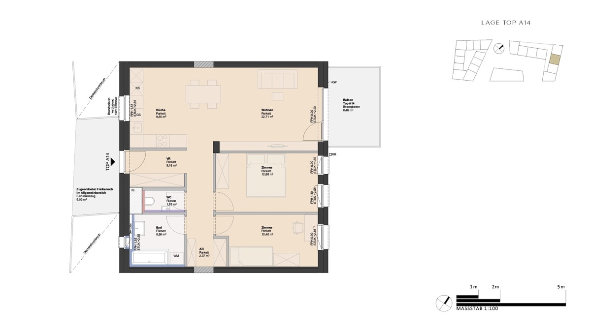 Ein Wohntraum mit Balkon in herrlicher Lage - 3 Zimmer Wohnung - provisionsfrei /  / 4030 Linz / Bild 1