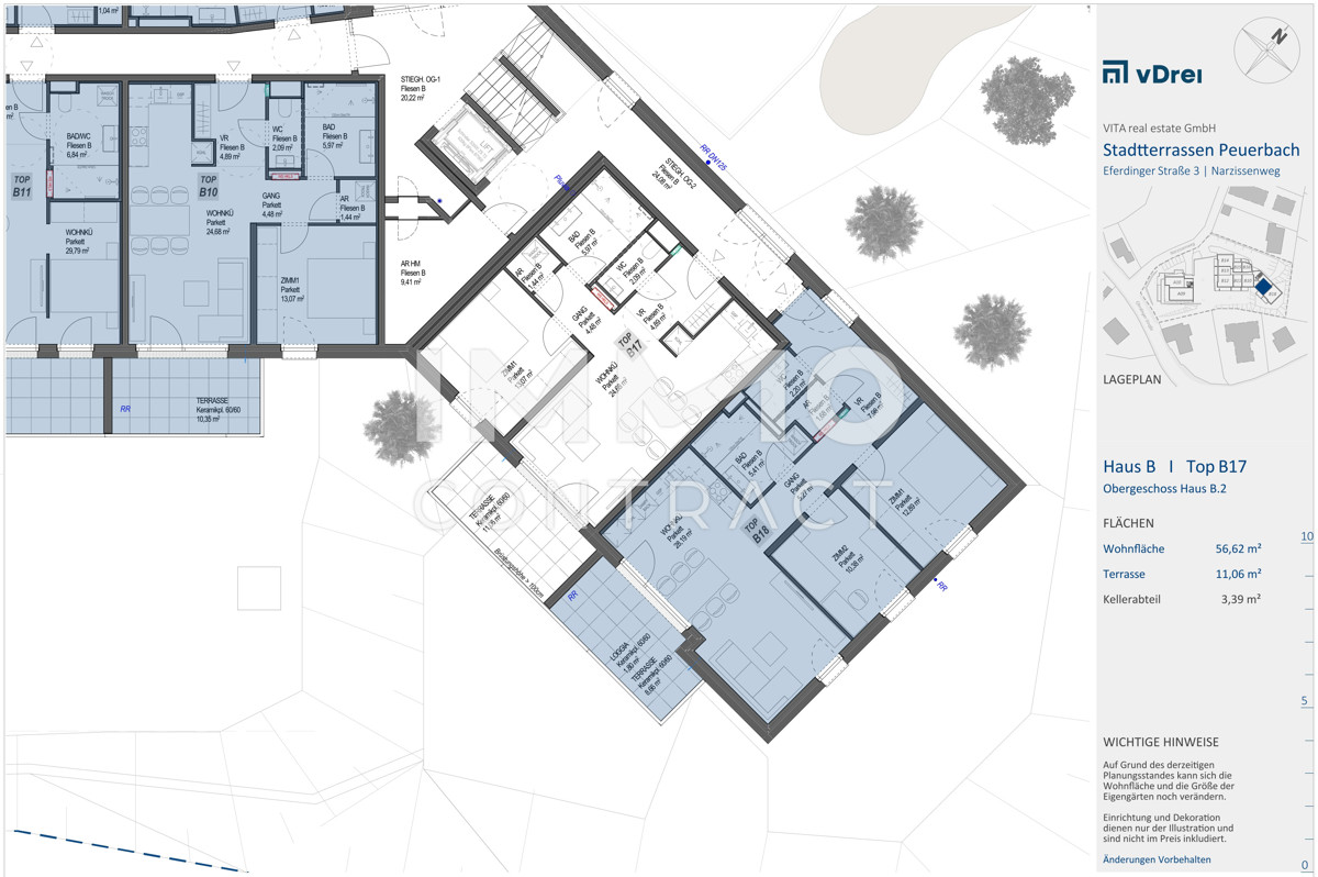 Moderne 2-Zi Wohnung in den STADTTERRASSEN PEUERBACH - provisionsfrei! /  / 4722 Peuerbach / Bild 9